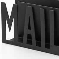 Iron Desk Organiser, Minimalist Document Tray for Home Office, Metal Mail Organizer Letter Holder