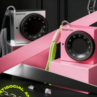 Square Mechanical Timer Precise Timing Magnetized Fridge Timer Memory Function
