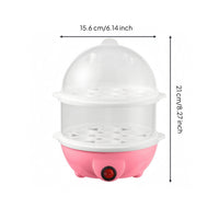 Dry-Charring Protection Double-Layer Egg Cooker Automatic Shutoff Electric Egg Steamer Auto Shut-off Steaming Cooker One-Button