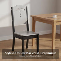 Rounded Corners Solid Wood Dining Chair Ergonomic Design Modern Backrest Chair Easy to Clean Household Furniture High Temperature Resistant for Homeowners, Families, Restaurant Owners, Living Room, Home