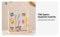 Rolling House-Shaped Clothes Rack Space-Saving kids' Clothes Rack Portable Sturdy Construction for Parents, Nursery, Bedroom