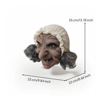 Witch Mask with Hair and Hat Horror Witch Mask Sturdy for Adults