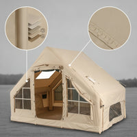 Triangular Inflatable Tent Inflatable Tent with Skylight Quick Setup Inflatable Cabin Tent Inflate Tear-Resistant for Camping