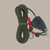 Heavy Duty Outdoor Clothesline with Tensioner, Windproof Anti-Slip Rope for Balcony , Retractable Steel Core for Homeowners