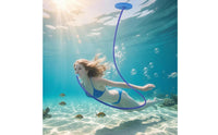 Coiled Snorkel Transparent Mouthpiece Breathing Tube Water Sports Gear Silicone
