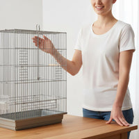 Stainless Steel Bird Feeder Self-Draining Hanging Bird Feeder Powder Coated