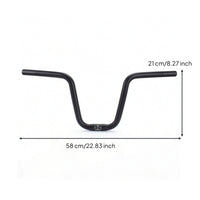 Swept Back Handlebar Upright Curved Handlebar Wide for Commuting