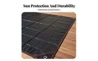 Dark Mesh Heat Insulating Cloth Reinforced Edges Shade Netting for Garden, Pool