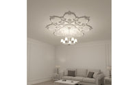 Exquisite Details French Design Ceiling Medallion Long-Lasting Chandelier Medallion Multi-Purpose Ornate Ceiling Medallion Moisture-Proof for Living Room