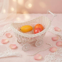 Tricycle Flower Basket Pink Home Decor Woven for Display
