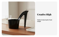 Unique Shape High Heel Flower Pot Stylish Decor Shoe Shaped Planter Decorative Accent Sleek Heel Shaped Planter Creative Gift for Fashion Lovers, Desktop