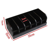 Wooden Storage Divider Box Rectangular Divided Wooden Tray Open-Top Accessory Organizer with Compartments