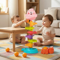 Whale Ball Drop Toy Textured Ball Drop Toy with Launcher Easy-to-Grip Hand-Eye Coordination for Toddlers, Playroom, Home