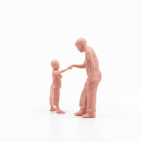 Father and Son Figurines Smooth Finish Hand Painted Resin Figure