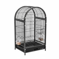 Domed Bird Enclosure Front Entry Door Square Bird Enclosure 2 Cups