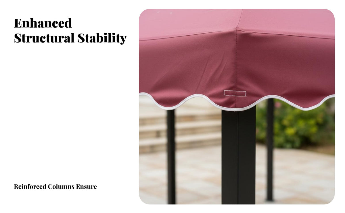 Outdoor Garden Gazebo Protection Outdoor Patio Gazebo Water Resistant 4support Sun Cover for Homeowners, Event Hosts, Courtyard, Backyard, Deck