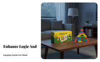 Geometric Brainteaser for Children, House Designer, Early Education Toy, Logic & Spatial Thinking, Tabletop Game
