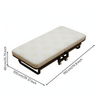 Folding Bed Portable Guest Bed Single Rest Cot Mattress Sturdy Frame Space Saving Design Suitable for Office Home Hospital Camping