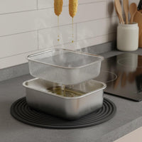 Refrigerator Crisper Box with Drainer Rust-Proof for Pantry
