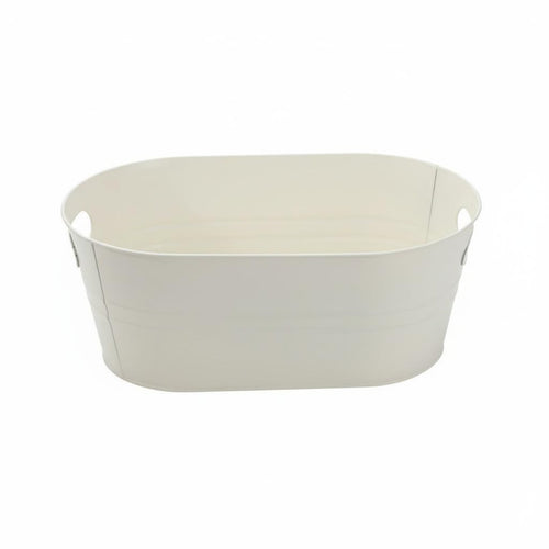 Oval Metal Ice Bucket Keeps Drinks Cold Metal Ice Bucket Rust Resistant Oval Beverage Chiller for Bartenders, Event Planners, Parties, Outdoor