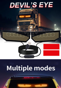 Dynamic Demon Eye S Series Car Rear Windshield LED Emoji Light Universal