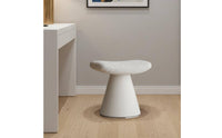 Vintage Inspired Swivel Vanity Stool Space-Saving Swivel Vanity Chair High-Density Foam Cushion Cone Base Makeup Chair Sturdy Construction for Bedroom