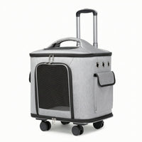 Rolling Pet Carrier Foldable Pet Carrier with Wheels Wheeled Collapsible for Cats, Travel, Vet Visits
