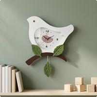 Wood Bird Timepiece Modern Minimalist Home Decor Fashionable for Bedroom
