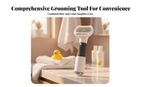 2-in-1 Pet Grooming Dryer Quick Dry 2-in-1 Pet Dryer Brush Adjustable Heat and Speed Dog Grooming Blower Brush