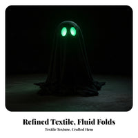 Spooky Cloth Spirit with Glowing Eyes | Soft draped Base, Halloween spirit Decoration, for Entryway