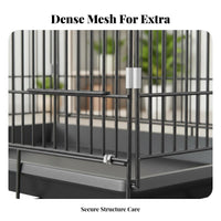 Metal Avian Enclosure Secure Locks Foldable Aviary Enclosure Rectangular Avian House Rust Resistant Pet Supplies Multiple Doors