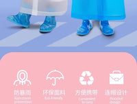 Kids Disposable Compressed Rain Poncho EVA Thickened Long Adult Student Card Raincoat for Outdoor Waterproof