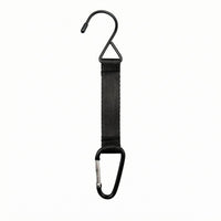 Metal Hardware Backpack Hanging Hook Iron Carabiner Bag Hook Black Carabiner Gear Clip Lightweight
