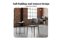 Upholstered Armchair Stackable Design Dining Chair With Armrests Minimalist and Aesthetic for Homeowners, Business Owners