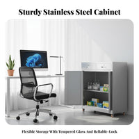 2-Drawer Rolling Cabinet Lockable 2-Drawer document Cart Mobile Design Sleek Finish for Homeowners, DIY aficionados, Study Room