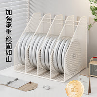 Desktop File Organizer Rack with Dividers, Simple Vertical Bookshelf for Office and Home