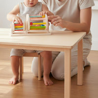 Early Education Infant Rolling Drum Toy Makes Sound Color Recognition Drum Detachable Rattle Built-in Mirror for Playroom