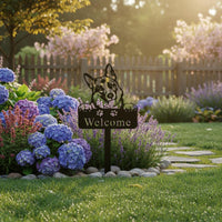 Paw Print Welcome Sign Decorative Outdoor Decor Easy to Install