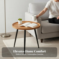 double-level Oval Coffee Table Easy Assembly Living Room Furniture for Homeowners
