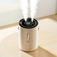 Humidifier with Two Mist Outlets Auto Shut off Top-Fill Humidifier Appliance Portable USB for Office Workers, Bedroom, Bedside