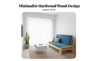 Foldable Design Wooden Frame Pull-expandable Sleeper 2-in-1 Function transformable Loveseat Bed Space-Saving Living Room Furniture Sturdy Construction for Apartment Dwellers, Students, Hosts, Small Spaces, Balcony, Studio