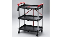 Foldable Tool Utility Wagon Caster Wheels Workshop Storage Space Saving