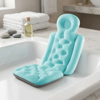 Supportive Bath Cushion with Backrest Tufted Full Body Bath Pillow Comfortable Bathtub Mattress Cushion Soft for Adults