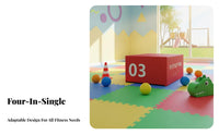 4 Pieces Stackable Foam Plyo Box Set Adjustable Height Soft Plyometric Box Shock-Absorbing Long-Lasting Construction