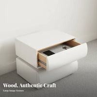 Half-Moon Accent Table Curved Shape Nightstand space-saving for Homeowners, Students