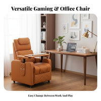 Ergonomic Gaming Seat with Footrest Reclining Function Ergonomic Sofa Chair with Footrest Adjustable Height Sturdy-Duty Build
