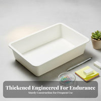 Rectangular Plastic Basket adaptable Household Storage Space-Saving