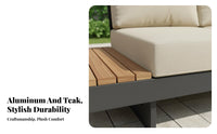 4 Pieces All-Weather 4-Piece Patio Seating Group Comfortable pads Outdoor Furnishing Low Maintenance Conversation Set sturdy Duty for Hotel Owners, Entertainers, Balcony, Garden, rearyard, Porch