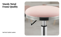 Adjustable Pedestal Stool With Footrest Adjustable Swivel Stool Non-Slip Base