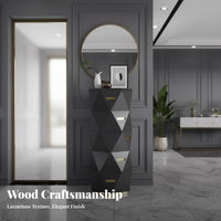 Modern & design 5-Drawer Storage cabinet complimentarystanding Sculpted Front 5-Drawer Cabinet adaptable Chest of Drawers Space-Saving for Design aficionados, Apartment Dwellers, Bedroom, Living Room, Entryway, Hallway